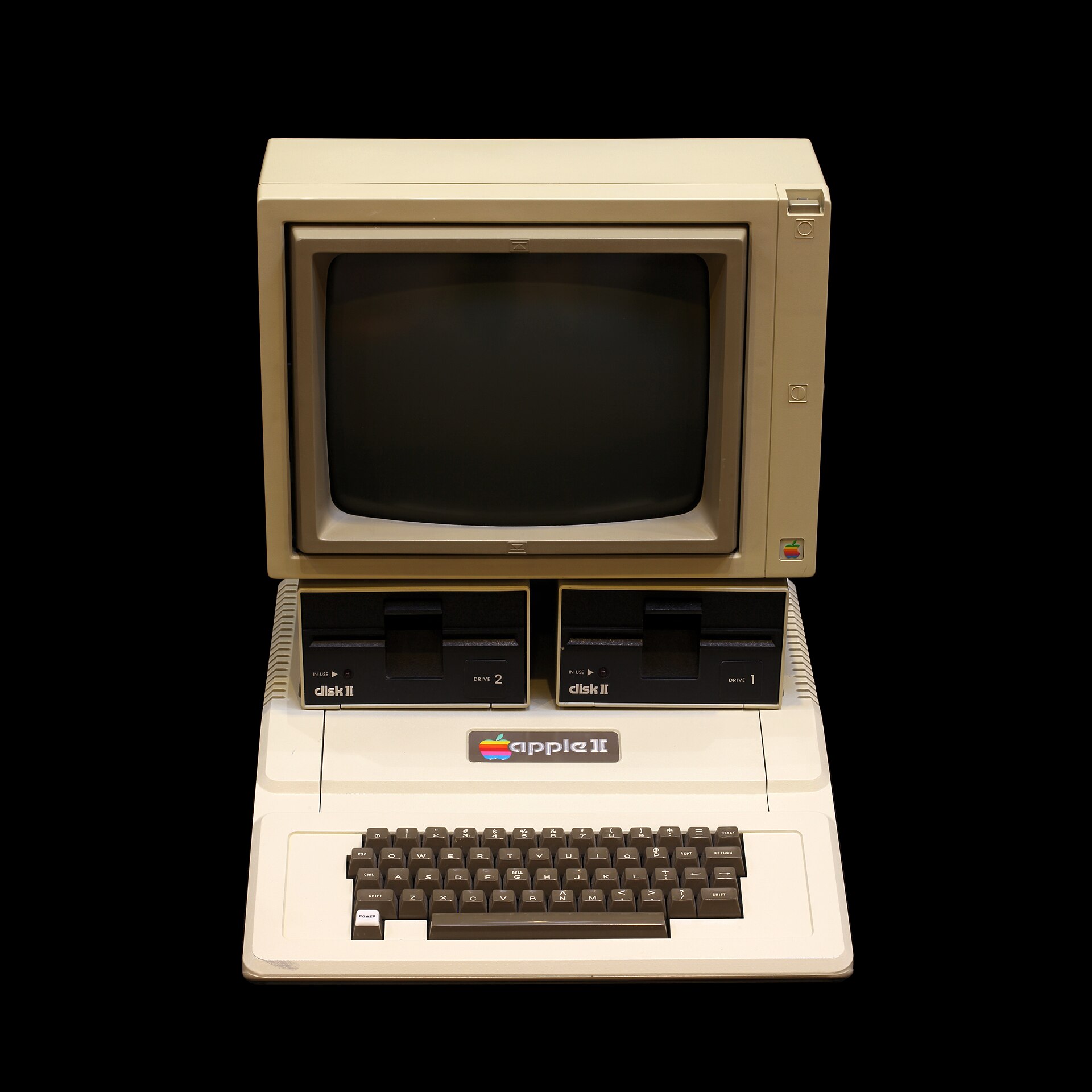 Figure 4 — The Apple II. With no hardware timer available, the documented port uses the rotation of the floppy drive as its time base — a constraint that shapes the entire playback loop.