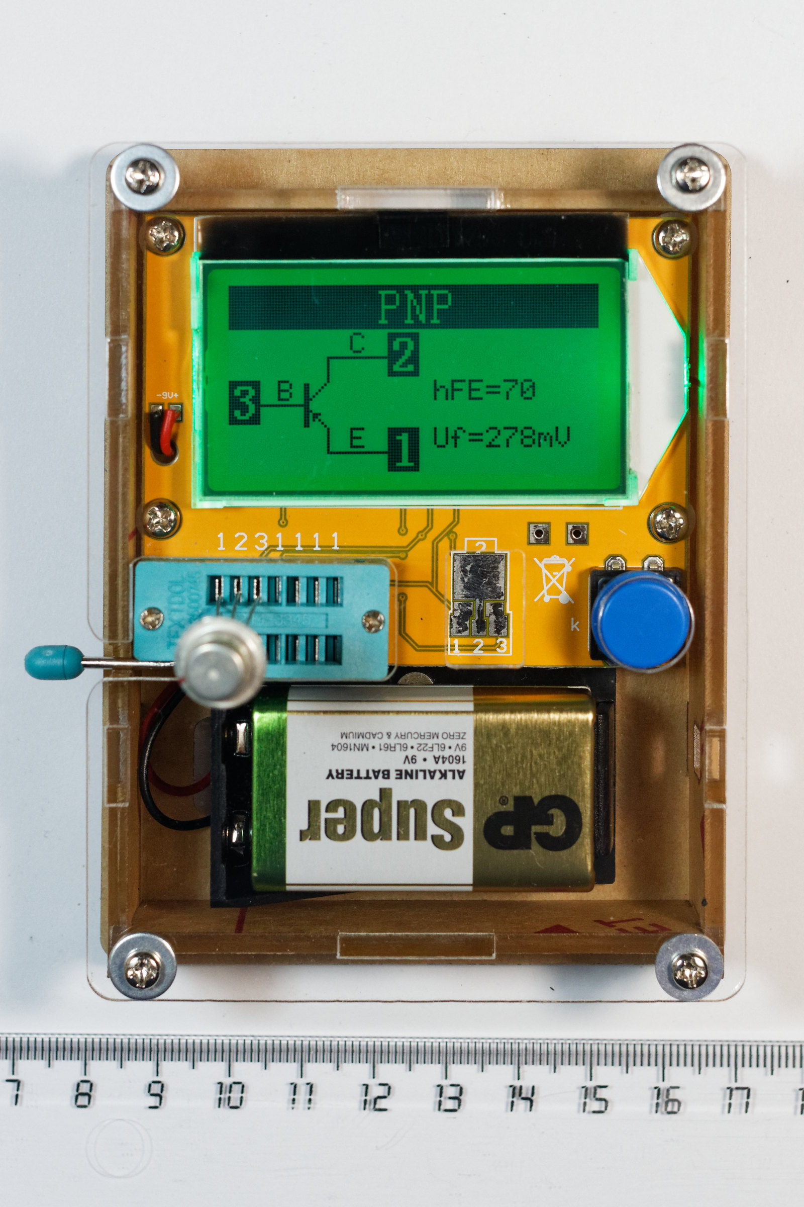 Figure 4 — A low-cost microcontroller "component tester." It auto-identifies a part and reports capacitance and ESR (and transistor pinouts), a hobbyist's first taste of ESR measurement. Source: "R…