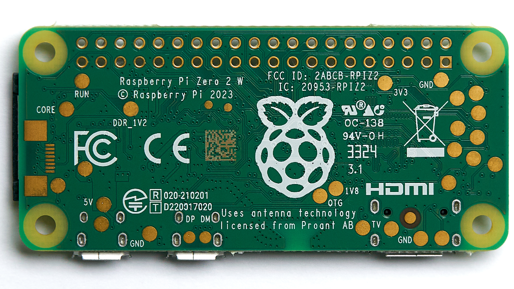 Figure 3 — A Raspberry Pi Zero 2 W single-board computer — the canonical DIY drop-box platform. The Pi Zero family ($15-25) is the cost-and-form-factor sweet spot for amateur and budget-constrained operators:…